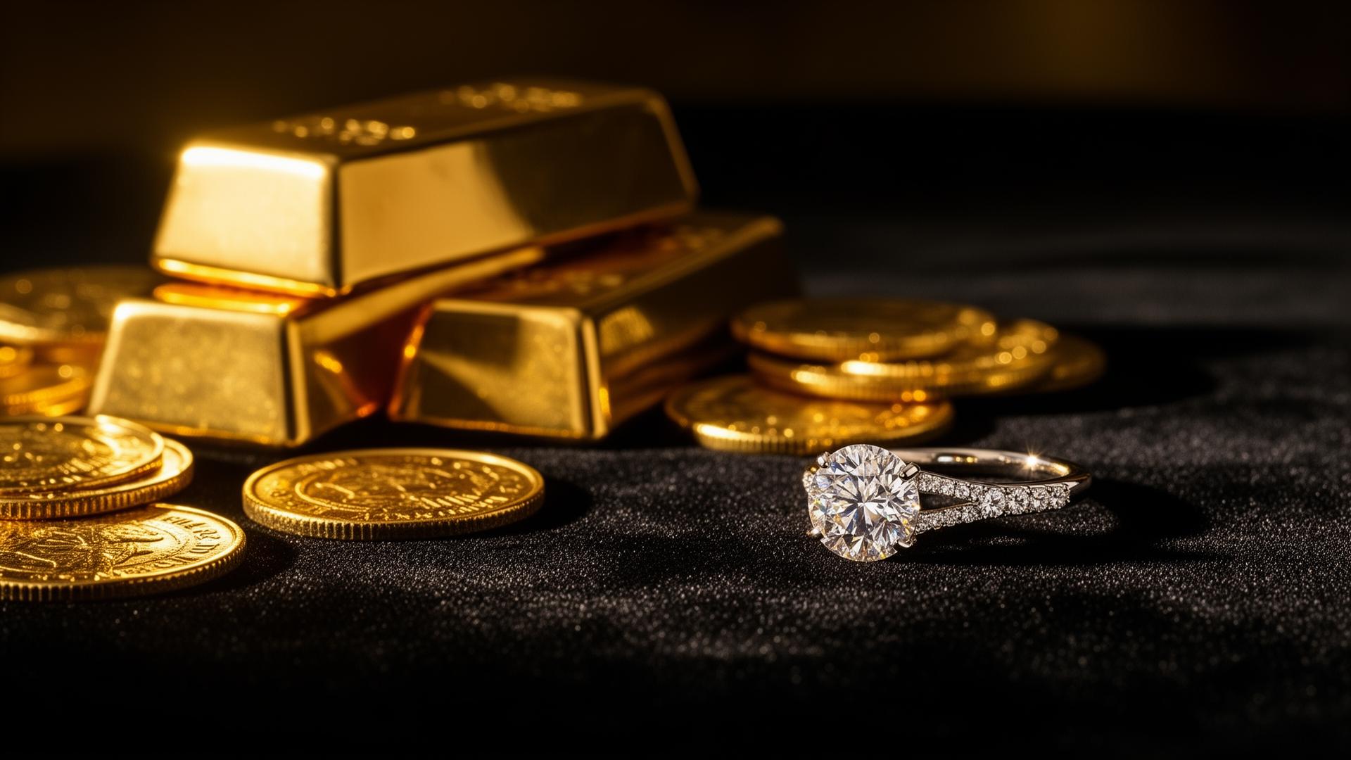 Lingotes de oro y diamante en Casa Belice